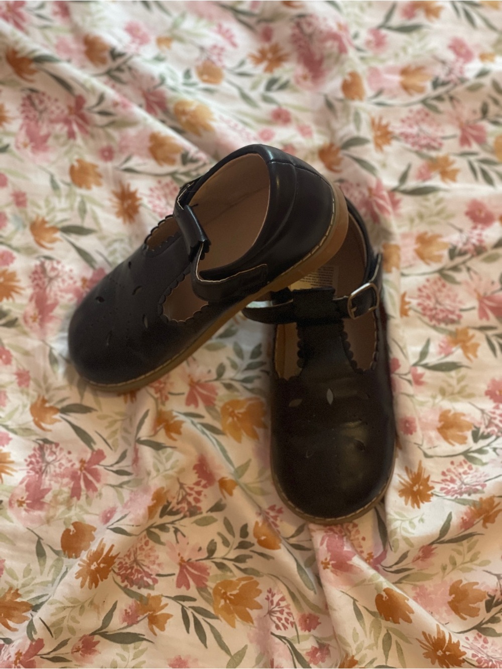 Classic Black Mary Jane Dress Shoes with Buckle, Little Girls Size 13